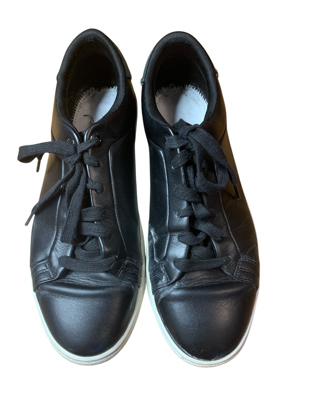 Ted Baker Men’s Black Leather Low-Top Sneakers Size 10